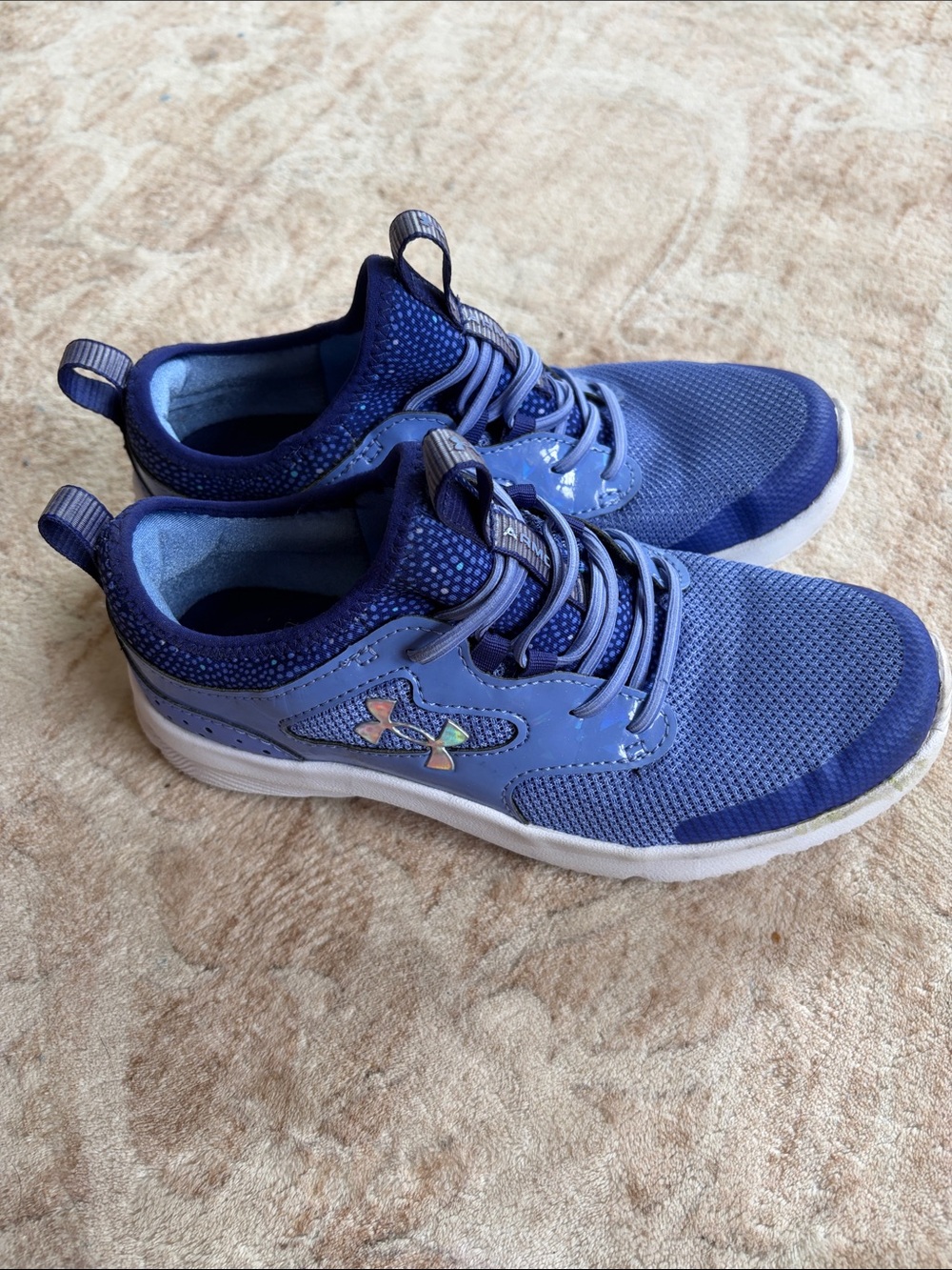 Under Armour Kids Purple-Blue Athletic Sneakers